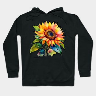 Watercolor sunflower Hoodie